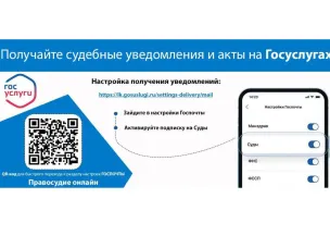 Настройте уведомления на Госуслугах, чтобы не пропустить повестку в суд или судебное решение.